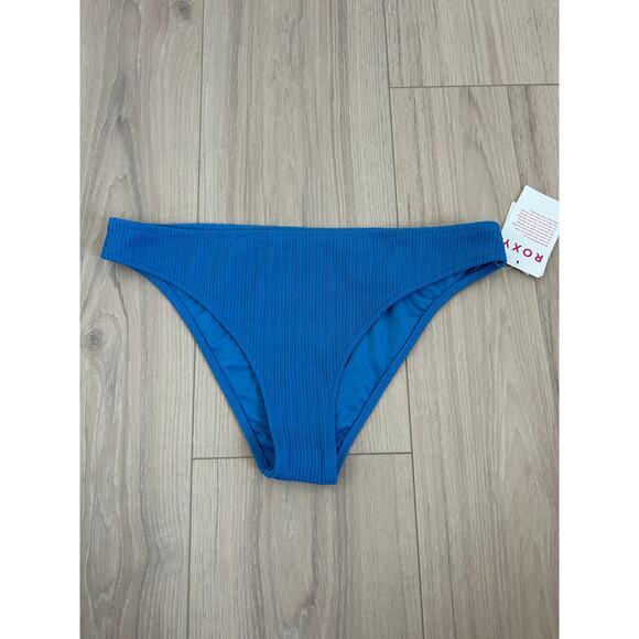 Roxy Aruba Textured Moderate Bikini Bottoms, NWT Size Large Blue - Picture 3 of 9